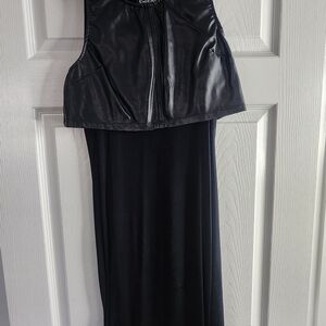 Bebe Black Crop Top and Dress Ensemble